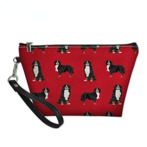 Cosmetic Bags Cases Mountain Dog Red Women Customized Case Make Up Travel Organizer Hand Wash Kit Pouch Toiletry Storage Bag