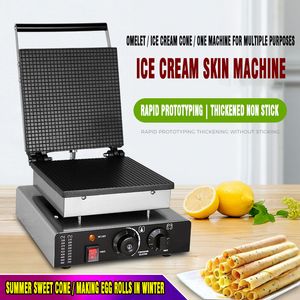 Egg Roll Machine Apparecchio Commerciale Elettrico Gelato Pelle Cono Gamberetti Fetta Frutta E Verdura Colazione