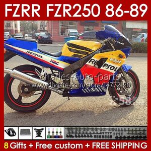 Yamaha FZR250R FZR250 FZR 250 R RR 86 87 88 89 FZR-250 Vücut 142no.69 FZR250R 250-89 FZRR FZR 250R 250RR FZR-250R 1986 1987 1987 1988 1989 Bodywork Repsol Blue