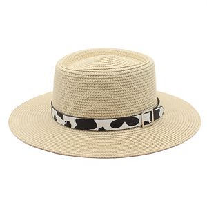 2022 Primavera Estate Sunhat Donna Uomo Cappello di paglia Cappelli a tesa larga Donna Casual Top Hat Ragazze Holiday Beach Caps Moda Outdoor Travel Sunhats Protezione solare Cap all'ingrosso