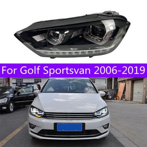Auto PartsFront Lamp för Golf Sportsvan 2006-20 19 LED Turn Signal Driving Lights DRL DAYTIME FOG-strålkastare