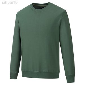 Spring Autumn Cotton Sweatshirts män Solid Color Streetwear Men Harajuku O Neck Hoodies Sweatshirt Plus Size M-5XL L220730