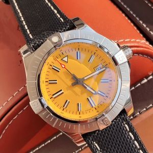 Klassische, modische Herrenuhr, 43 mm, Nylonarmband, Designer-Multifunktionsautomatik, mechanisch, Business-Saphirglas, wasserdicht, Chronograph 2022