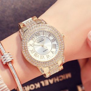 Armbandsur mode casual trend gd kvinnor armband titta på diamantkvarts watchwristwatches