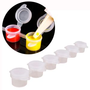 6pots/PCS Plastik Pigment Konteyner Kutusu Boyama Sanat El Sanatları için Akrilik Boya Malzemeleri Çizim Aksesuarları XBJK2207