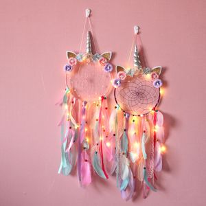 Dream Catcher Boho Kawaii Rumsdekor Jul ion Hemvägg hängande för flickor Nurbaby Bedroom Gift 220512