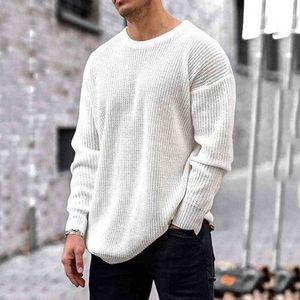 Свитер Мужчина осень и зимняя мода вязаная повседневная 100% хлопковое теплый свитер свитера 3D Геометрический мягкий свитер плюс L220730
