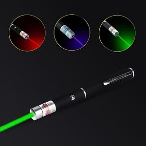 Ponteiro a laser de alta qualidade Projeção a laser Demonstração Pen Night Night Kids Toys Green Green Purple Kit de ferramentas de três cores