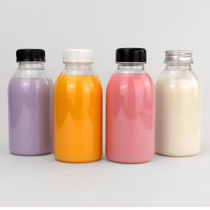 Güvenli uygun fiyatlı içecek ambalaj şişeleri meyve suyu şişesi 38mm ağız 350ml Pet Şeffaf İçecekler Şişe Teknik Popüler Süt Çay Plastik Bottle 1248sea
