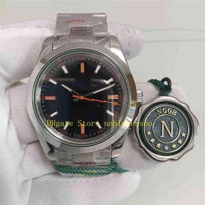 2 Color Real Po N Factory Watch L Mens mm Green Black Orange Dial Sapphire Oyster Bracelet NoobF Movement Auto262P