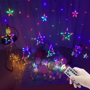 Strängar 3,5 m LED Christmas Fairy String Lights Festoon Garland Outdoor For Curtain Home Room Window 2022 Year Holiday Decorationled