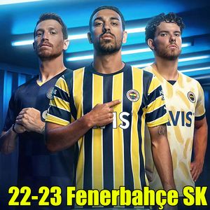 22/23 Fenerbahce Sk voetballen Jerseys Home Away 2022 2023 Thiam Pelkas Mesut Ozil Ozan Tufan Perotti Samatta Futbol Jersey Men S-2XL-uniformen