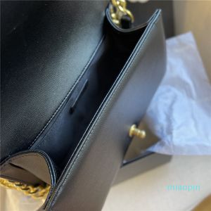 Classic Caviar Quilted Boy Flap Bag Womens Calfskin Metal Hardware Chain Leather Shoulder Strap Designer Crossbody 25CM