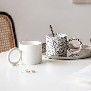 Wholesale ink cups resale online - Mugs Creative Retro Ceramic Splash Ink Wave Dot Mug Coffee Milk Cup Minimalist Design Home Couple Water Yogurt Drink