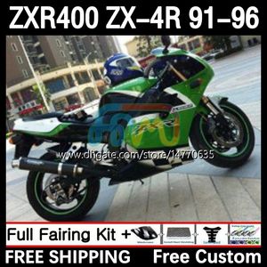 Kit corpo in ABS per KAWASAKI NINJA ZX4R ZXR 400 CC 400CC 1991 1992 1993 1994 1995 1996 Carenatura 12DH.65 ZXR-400 Carrozzeria ZX 4R ZXR400 91 92 93 94 95 96 Carena metallo verde