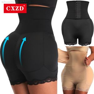 Cxzd Frauen Hip Enhancer Shapewear Korsett Gepolsterte Butt Lifter Dij Smarter Höschen Body Shaper Abnehmen Unterwäsche Panty Shorts L220802