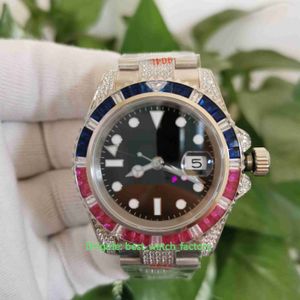 Sıcak Satış En Kaliteli Saatler 40mm GMT 116759 SARU-78209 Elmas Gem Çerçeve Paslanmaz Çelik Cal.3186 Hareketi Mekanik Otomatik Erkek İzle erkek Saatı