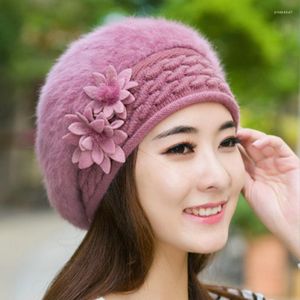 Beanie/Skull Caps Women's Hat Winter Sticking and Crocheting Skel Skeleton Warm Girl's Flower Pro22