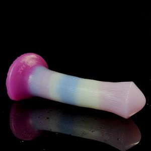 Rough Beast Mushroom Design Butt Plug med Suction Cup Jellyfish Color Silicone Soft Anal Dildo Erotiska sexiga leksaker för man kvinnor