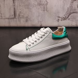 Business Wedding Oxford Party Classic Shoes Fashion White Vulcanized Inchave Leather Sneakers comoda Moca