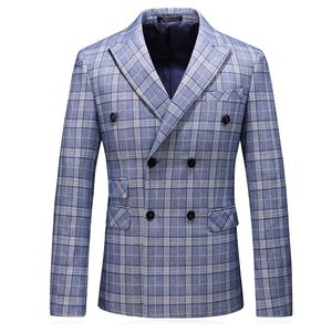 Mode Herbst Luxus Slim Fit Freizeitjacke Baumwolle Männer Blazer Zweireiher Herren Blazer Jacke Plus Größe 5XL 201104