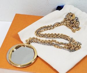Fashion Luxury Uomo Donna Fascino Collane con ciondolo lungo Gioielli Lettera Ciondoli a catena bicolore in oro e argento 435