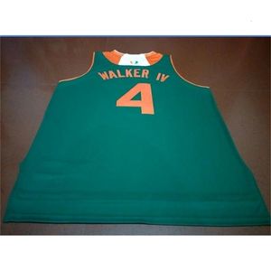 Chen37 Goodjob Mężczyzn Młodzież Kobiety #4 Lonnie Walker IV Canes Miamii College Basketball Jersey Rozmiar S-6xl lub Custom dowolne nazwisko lub koszulka numer