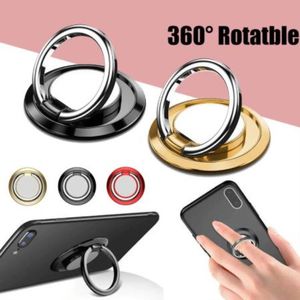 Universal magnetisk telefonhållare 360 ​​graders rotera fingermetallringstativ för iPhone 13 12 11 S22 Smartphone Support Bracket Spegel Ultra-tunn anpassad logotyp