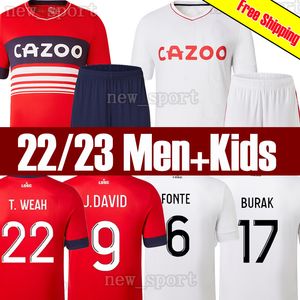 22 Losc Lille voetbaltruien Burak J David Fonte Bamba Yazici voetbalshirt Lille Olympique R Sanches Maillot Men Kids Zhegrova Sales Top Jersey