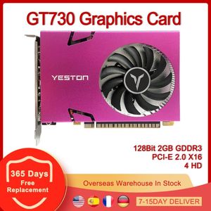 Graphics Cards Yeston GT730 Card PCI-E 2.0 X16 128Bit 2GB GDDR3 4 HD Video For NVIDIA GeForce GT 730 2G 128 BitGraphics