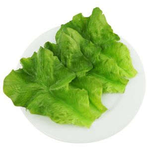 Party Supplies Simulation Green Lettuce Leaves PVC Material Fake Vegetable Model Kids Pretend Play Kitchen Toys Artificial Foods 498 D3