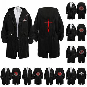 Herrtröjor tröjor Fate/Stay Night Heaven's Feel Hoodie Coat Saber Alter Overcoat Fashion Cotton Zipper Anime Cosplay Costumeme