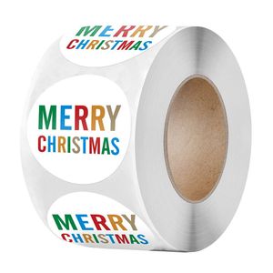 500pcs roll 1.5 -дюймовые рождественские клейкие наклейки для выпечки мешков пакетов