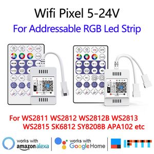 DC5V 12V 24V WS2811 WS2812B Wi-Fi LED RGB контроллер для Pixel RGB LED полоса света WS2813 WS2815 SK6812 Magic Home