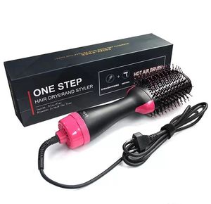 Salon 4 in 1 Roller Pettine ad aria riscaldato elettrico One Step Dryer Spazzola e arricciacapelli Bigodino per capelli lisci