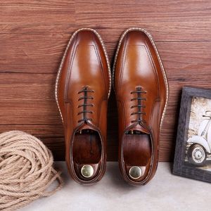 DESAI Business Dress Shoes Men Genuine Leather Retro Formal Shoes Gentleman Wedding Shoes Man Fashion Oxfords EUR Size 38-45 Y200420