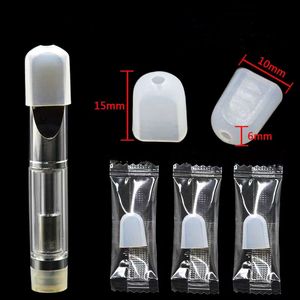 disposable drip tips testing mouthpiece cover flat mouth piece clear silicone dust cap for 510 thic oil vape cartridge TH205 carts custom