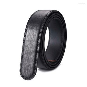 Belts Genuine Leather Men's Automatic Male Lengthened Ceinture Cowskin High Quality No Buckle Accessories Plus Size 140cm 150cmBelts Eme