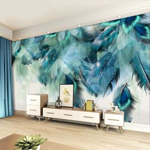 壁紙壁紙壁画の寝室キッズルームの写真壁紙3Dおよび5D退院壁画モダン植物葉HD背景壁アートステッカー
