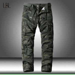 Spodnie Cargo męskie spodnie kamuflażowe Casual Multipocket Army Work spodnie bojowe męskie wojskowe spodnie Cargo bawełniane spodnie dresowe nowość J220629