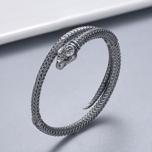 Designer Snake Bracelets Mens Open Bracelet Bangle Designers Luxury Womens Hard Animal Bracelet Jewelry Women G Silver Carved Bracelets 2204154D
