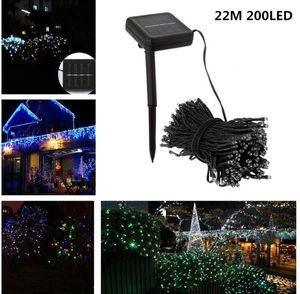 Strängar clearance försäljning 22m 200LEDS String Light Solar Strip Night Lamp Fairy Lights For Outdoor Christmas Trees Wedding Gardenled LED
