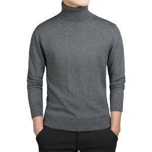 Mens Sweaters Cotton Winter Warm Sweater Men Black Turtleneck Pullover Slim Fit Jumper Pull Knitted Men Clothing Casual XR204 201126