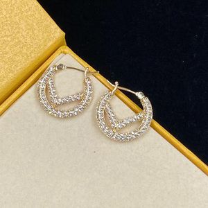 New Gold Earrings With Box Designer For Women Luxurys Designers F Hoop Stud Earrings Designer Jewelry Letters Pearl Earrings D2205263Z