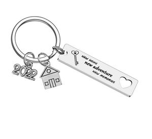 Rostfritt stål Husuppvärmning Key Chain Pendant Family Love Keychains Creative House Bagage Decoration Key Ring