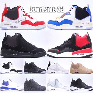 Courtside 23 Scarpe da basket Scarpe da ginnastica classiche Bianco Gym Rosso Concord Nero Particle Grey Bred Chicago Outdoor Sneakers Taglia 36-45