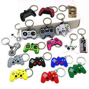 1PCS PVC new keychain fashion GameHandle key rings personal cartoon gamecontrollers key holder men women car keys accessories G220421