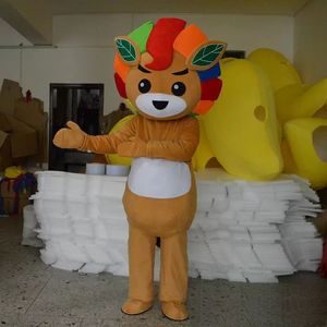 Halloween leão mascote traje de alta qualidade desenhos animados pelúcia anime tema caráter adulto tamanho Natal carnaval festa de aniversário fantasia vestido