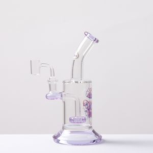 RECYCLER HOAKAH Z AISH CATHER HOAKAHS PEŁNY OGRANIOWA 9-calowy szklany szklany Bongs Bubble Bubble Maszyna Wewnętrzna płaska kulka Bong