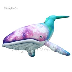 Modello di mascotte di animali marini a forma di esplosione d'aria a sospensione con palloncino gonfiabile a forma di balena di grandi dimensioni per la decorazione di acquari e locali